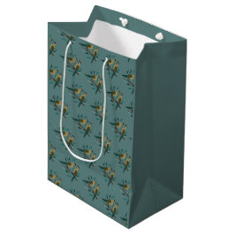 Sacola Para Presentes Média Dois Pombos Cortados Estêncil Estilo Retrô 3