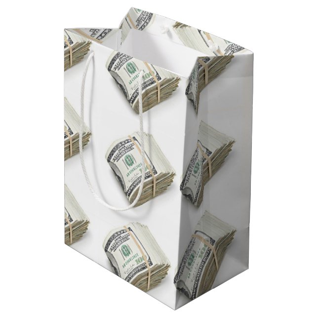 Sacola Para Presentes Média Dollars (Verso inclinado)