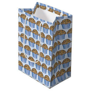 Sacola Para Presentes Média Domingo Breakfast BrunParty Blueberry Muffin