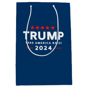 Sacola Para Presentes Média Donald Trump 2024 Retire a América