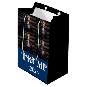 Sacola Para Presentes Média Donald Trump Photo - Presidente - já chega de pala