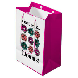 Sacola Para Presentes Média Donuts Eu Como Apenas Donuts