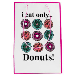 Sacola Para Presentes Média Donuts Eu Como Apenas Donuts