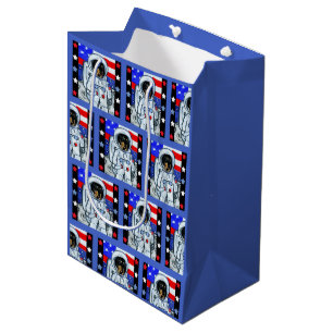 SACOLA PARA PRESENTES MÉDIA DOXIE ASTRONAUTA