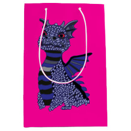 Sacola Para Presentes Média Dragão Diamond Azul