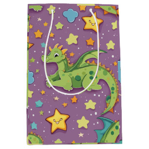 Sacola Para Presentes Média Dragão roxo