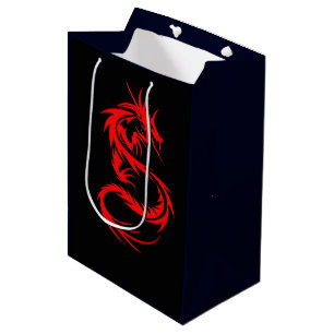 Sacola Para Presentes Média Dragão Vermelho