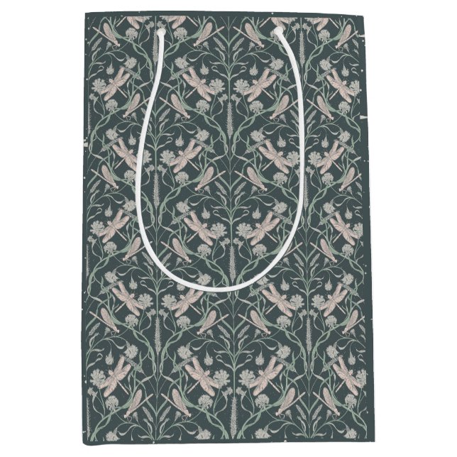 Sacola Para Presentes Média Dream Dragonfly Cornflower, Stars, Chevron (Frente)