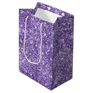 Sacola Para Presentes Média Dreamam Glam Purple Lavanda Glitter Birthday