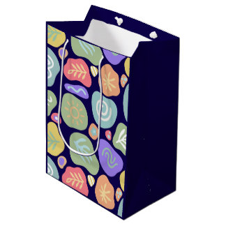 Sacola Para Presentes Média Dreamodles - Vibrant Boho Nature Motif Design