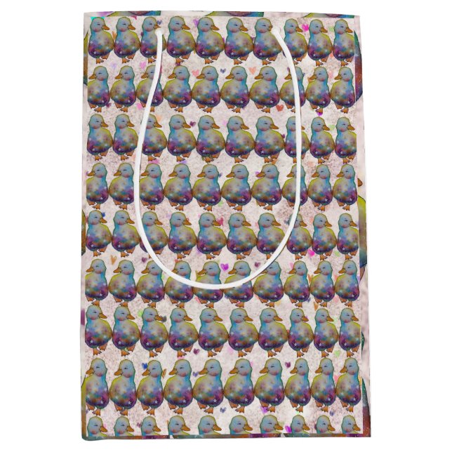 Sacola Para Presentes Média Duck named Rainbow (Frente)