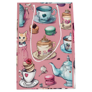 Sacola Para Presentes Média Dusty Pink Wonderland, Design original