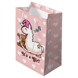 Sacola Para Presentes Média É um lama da menina!