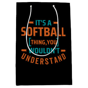 Sacola Para Presentes Média É uma Coisa de Softball Esporte