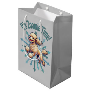 Sacola Para Presentes Média É Zoomie Time Poodle