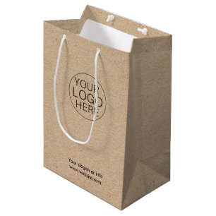 Sacola Para Presentes Média Eco Kraft Personalizado Logotipo Gift Bag para Emp