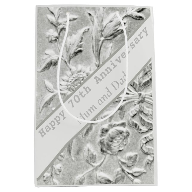 Sacola Para Presentes Média Edição de Aniversário de 70 (Frente)