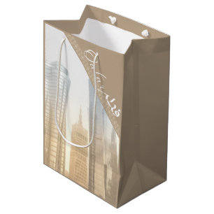 Sacola Para Presentes Média Edifícios modernos do Qatar