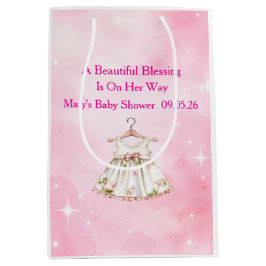 Sacola Para Presentes Média Editable Pink Chinoiserie Gift Bags