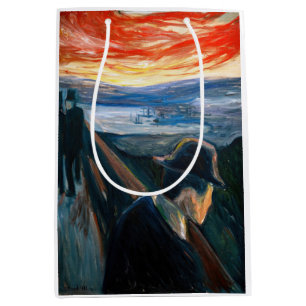 Sacola Para Presentes Média Edvard Munch - Humor Doente no Sunset, Desespero 1