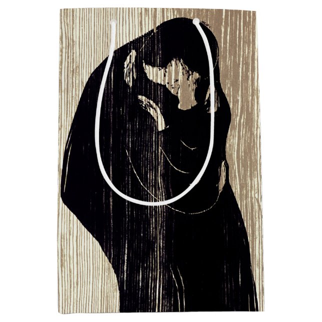 Sacola Para Presentes Média Edvard Munch - O Beijo IV (Frente)