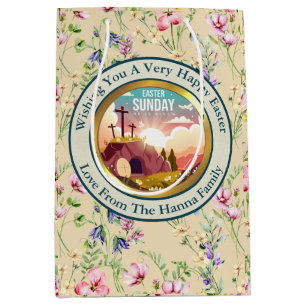 Sacola Para Presentes Média Ele Ressuscitou e Celebração do Domingo de Ressurr