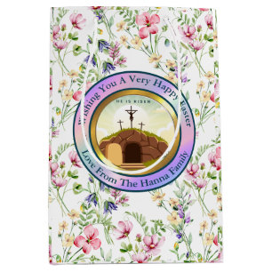 Sacola Para Presentes Média Ele Ressuscitou e Celebração do Domingo de Ressurr