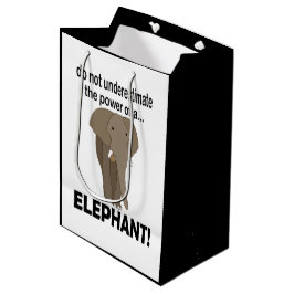 Sacola Para Presentes Média Elefante Safari Funny