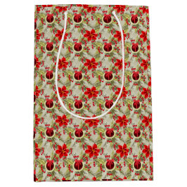 Sacola Para Presentes Média Elegant Christmas/Holiday