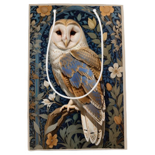 Sacola Para Presentes Média Elegante Barn Owl William Morris Inspirou Floral