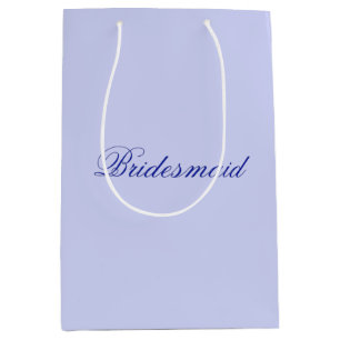 Sacola Para Presentes Média Elegante Blue Bridesmaid