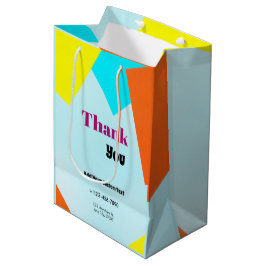 Sacola Para Presentes Média Elegante Colorido Obrigado