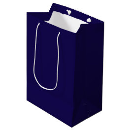 Sacola Para Presentes Média Elegante Design Minimalista Azul Marinho para Fest
