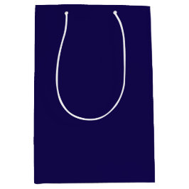 Sacola Para Presentes Média Elegante Design Minimalista Azul Marinho para Fest