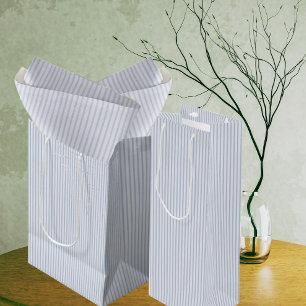 Sacola Para Presentes Média Elegante Desvanecido Azul Listra Presente Decoupag