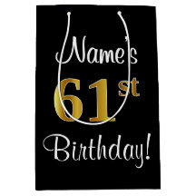 Elegante, Luxuoso, Faux Dourado Aniversário 61 rua