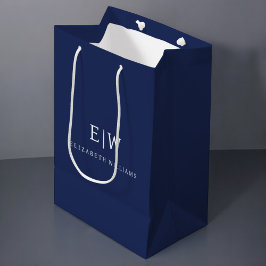 Sacola Para Presentes Média Elegante Profissional Símbolo Simples Minimalista