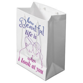 Sacola Para Presentes Média Elegante Te Ama Por Dia de os namorados