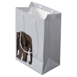 Sacola Para Presentes Média Elephant Animal Art