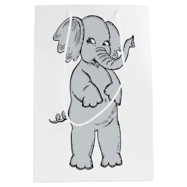 SACOLA PARA PRESENTES MÉDIA ELEPHANT GIRL (Frente)