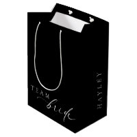 Ellesmere Black Minimalist Team Bride Medi