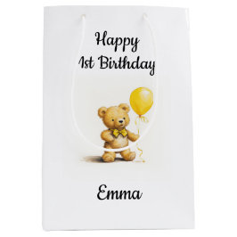 Sacola Para Presentes Média Embalagem de presentes para bebês e crianças, urso