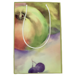 Sacola Para Presentes Média Embraiagem De Uvas De Maçã - Colheita De Frutas