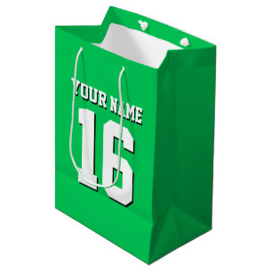 Sacola Para Presentes Média Emerald Green Sports Team Jersey