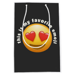 Sacola Para Presentes Média Emoji apaixonado