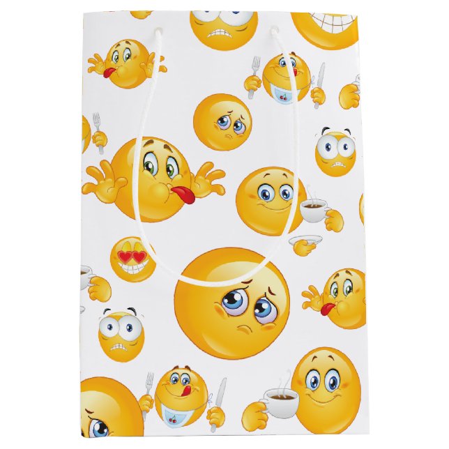 Sacola Para Presentes Média Emoji Pattern (Frente)
