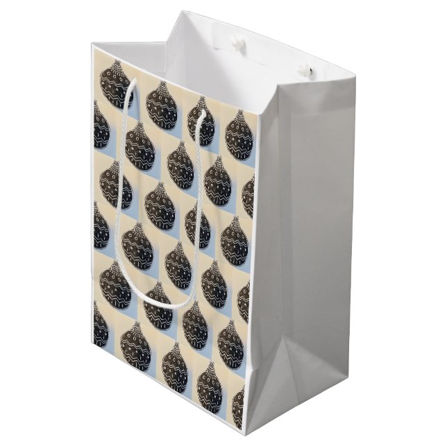 Sacola Para Presentes Média Enfeite de Natal (Frente inclinada)