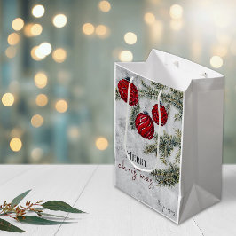Sacola Para Presentes Média Enfeites de pinheiro de Natal