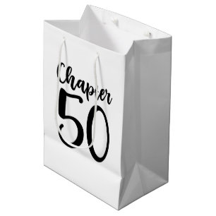 Sacola Para Presentes Média Engraçado capítulo 50 Arte de Palavras de Aniversá