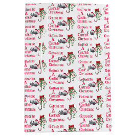 Sacola Para Presentes Média Engraçado pesca natalina ♫ Fantasia Natal